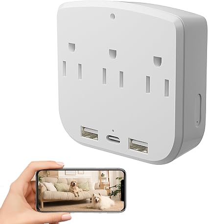 ULar Wall Outlet Hidden 4K Camera with Remote Viewing