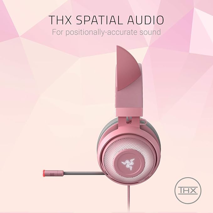 Razer Kraken Pink Kitty Edition, Wired (Renewed)