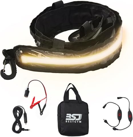 12V 4ft White/Amber Dimmable LED Camping Light Flexible Strip with 140 SMD 2835 LED Chips,Waterproof IP67 with Mounting Jacket Multi-Functional Use for Car Tent, Camper and Motorhome (Amber and White)