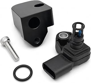Intake Air Pressure and Temperature Sensor with Black Spacer Kit Compatible with 2017-2025 Chevy Silverado/GMC Sierra 2500HD 3500HD 6.6L Duramax Diesel, Replace 12681993 Manifold Pressure (MAP) Sensor - Image 1