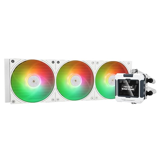Thermalright FW 360 White ARGB CPU Water Cooler with 3 PWM Fans, 2000RPM, IPS LCD Screen, 320 * 240 Resolution, AIO Cooler for AMD: AM4/AM5, Intel LGA1700