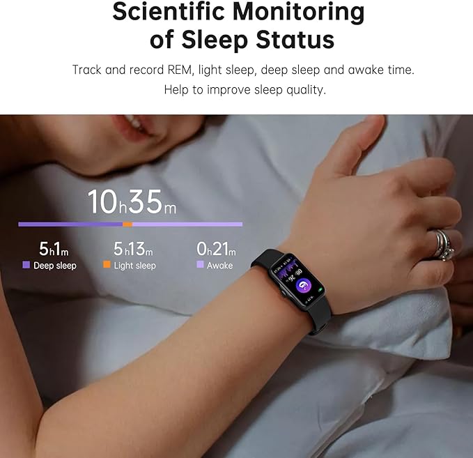 Health Fitness Tracker, Smart Watch with 24/7 Heart Rate and Blood Oxy-gen Monitor, Sleep Tracker with IP68 Waterproof, Activity Tracker Pedometer Step Counter for Women Men (Black)