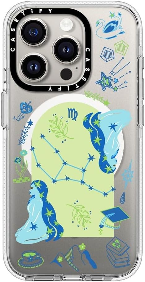 CASETiFY Clear iPhone 15 Pro Case [Not Yellowing / 6.6 ft. 3X Military Grade Drop Protection/Compatible with Magsafe] - Virgo - Clear