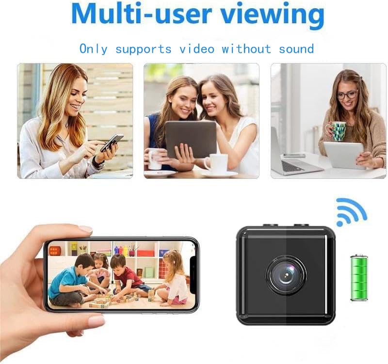 Small Spy Wireless Camera Wifi Security Camera Mini Home Indoor Outdoor Camera, Portable Smart House Dog Pet Camera Tiny Nanny Cam Office Cameras,120 Wide Angle Night Vision Motion Detection Cams