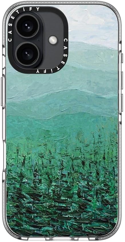 CASETiFY Clear iPhone 16 Case [Not Yellowing / 6.6 ft. 3X Military Grade Drop Protection/Compatible with Magsafe] - Pine Forest - Clear