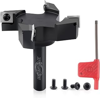 CNC Spoilboard Surfacing Router Bit, 1/2" Shank 3" Cutting Diameter, Carbide Insert Slab Flattening Router Bit Planing Bit Wood Planer Bit Woodworking Tools by BINSTAK - Image 1