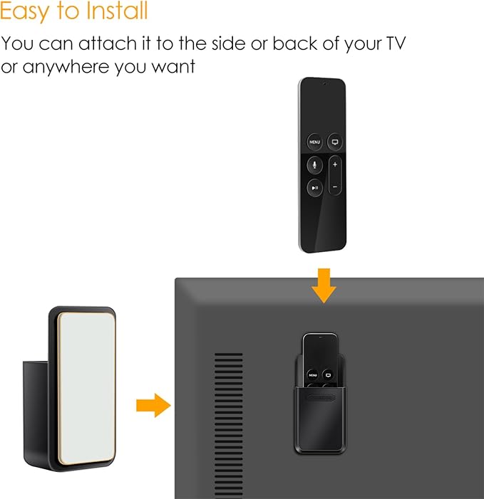 Fintie Bundle: Case for Apple TV 4K / HD Siri Remote Controller (2nd Gen / 3rd Gen) 2021 2022- Honey Comb Lightweight Anti Slip Shockproof Silicone Cover + Remote Holder Bracket Shelf