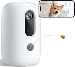 faroro 2K Pet Camera with Treat Dispenser, 5G WiFi Dog Camera with Speaker, Phone App, 2-Way Audio, Night Vision, Motion Alerts for Treat Tossing and Monitoring Your Pet Remotely - Image 1