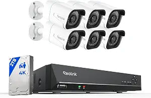 REOLINK 8CH 4K/8MP Security Camera System with 2TB HDD RLK8-800B6 - Image 1