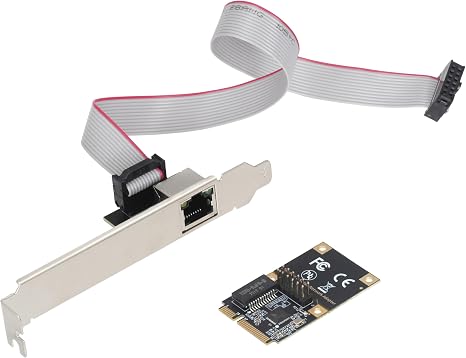 2.5G Ethernet Card, Mini PCI-E Network Adapter with Realtek RTL8125B, 10/100/1000/2500Mbps RJ45 LAN Controller, Support Windows/Linux for Desktop PC NAS