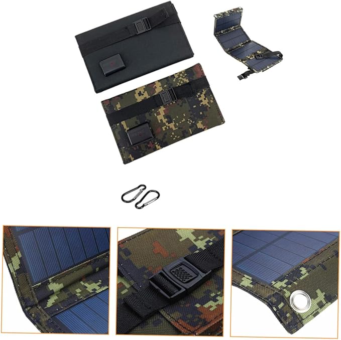SUPVOX 20W USB Solar Panel Charger for Outdoor Use Foldable Solar Charging Equipment High Efficiency for Camping and Travel