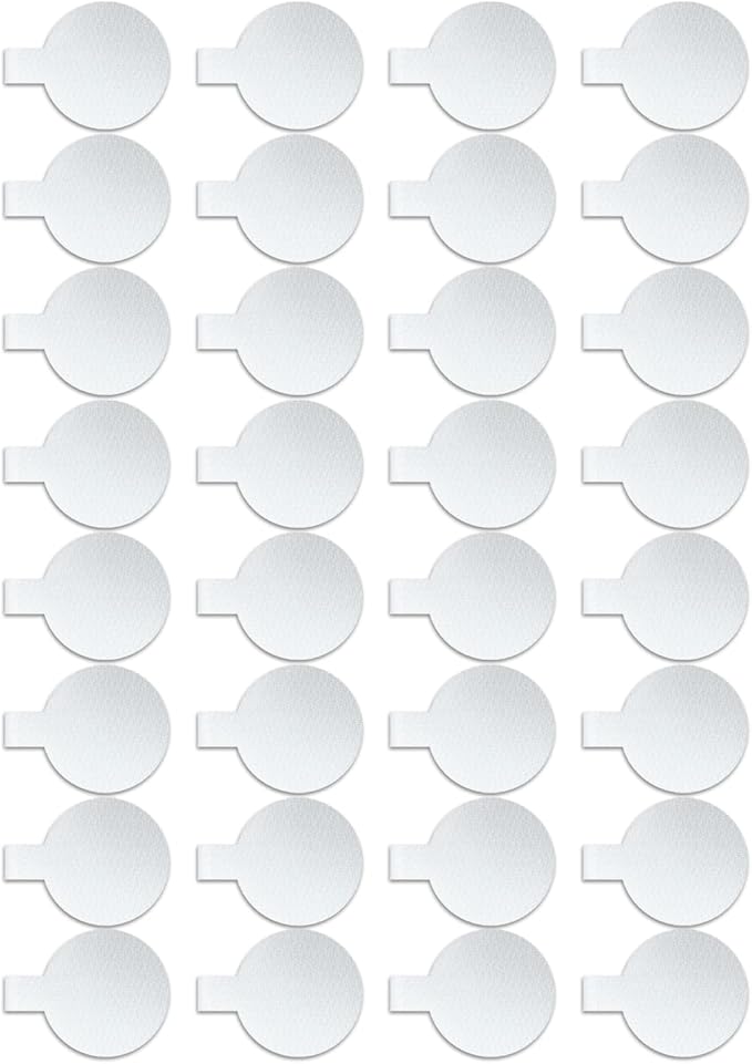32 Pcs Write On Wire Labels - White, 1.3'' Diameter for Cable Management