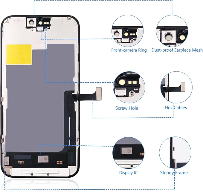 for iPhone 15 Pro Screen Replacement 6.1 inch Full HD, 3D Touch LCD Screen Display Digitizer Assembly with Repair Tools, Compatible for Model A2848, A3101, A3102, A3104