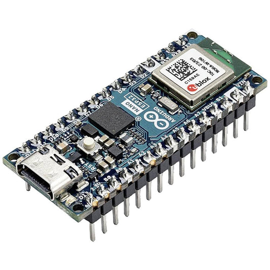 Arduino Nano ESP32 with Headers [ABX00083] - ESP32-S3, USB-C, Wi-Fi, Bluetooth, HID Support, MicroPython Compatible for IoT & Embedded Projects