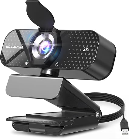 TRAUSI 2K Full HD Webcam with Auto Light Correction, Noise-Canceling Mic, Privacy Cover and Wide Angle Lens, Plug & Play USB Camera for Desktop/Laptop/Mac/PC, Compatible with Teams/Zoom/Streaming - Image 4
