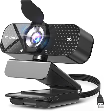 TRAUSI 2K Full HD Webcam with Auto Light Correction, Noise-Canceling Mic, Privacy Cover and Wide Angle Lens, Plug & Play USB Camera for Desktop/Laptop/Mac/PC, Compatible with Teams/Zoom/Streaming - Image 3