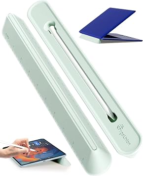 ergounion 3 in 1 Silicone Laptop Stand, Keyboard Riser for Ergonomic Typing/Reading, Portable Laptop Cooling Stand, for Home Office School and Travel, Oval Base, Macaron Green