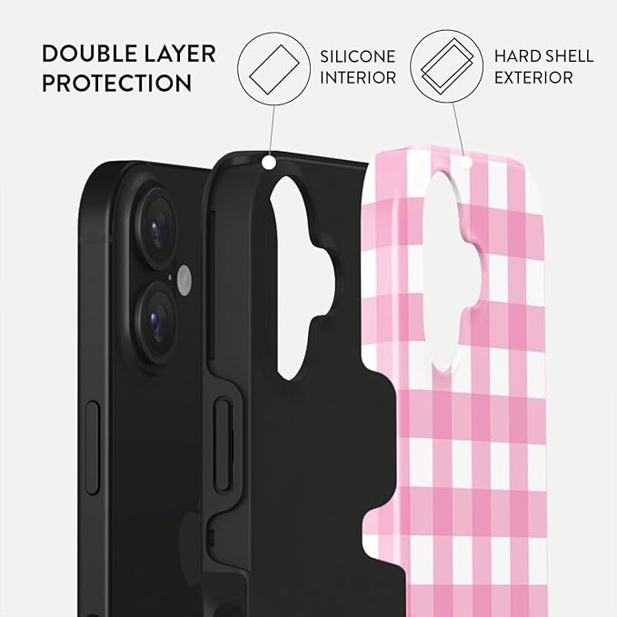 BURGA Phone Case for iPhone 16 - Cute, Trendy, Aesthetic, Pattern Phone Cover, Hard Shell Protection - fits Apple iPhone 16 Case for Women and Men