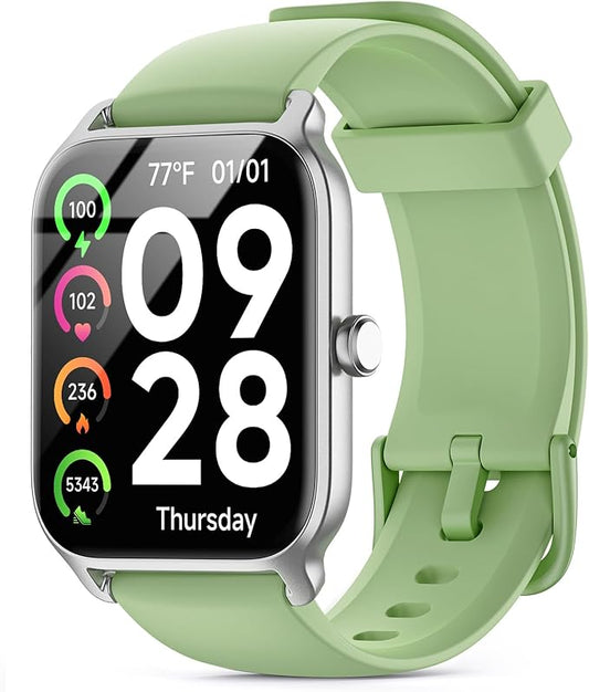 Smart Watches for Women Men, 2026 Smartwatch 1.85''Alexa Fitness Tracker Smart Watch Compatible for Android iPhone with Bluetooth Call (Answer/Make), 3ATM Waterproof Heart Rate/Sleep/SpO2 Monitor 120+