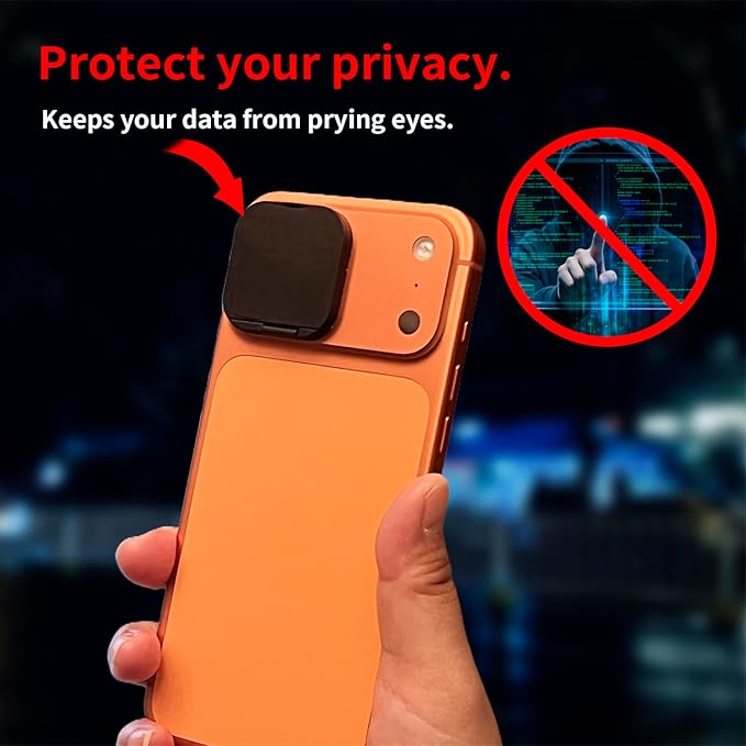Phone Camera Lens Cover Compatible for iPhone17 Pro/17 Pro Max,Privacy & Security Protector with Strong Adhesive, Black - 2 Pack