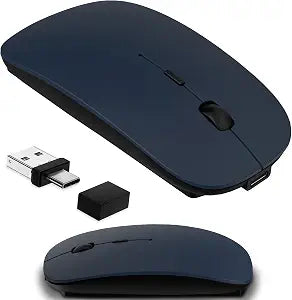 Wireless Mouse for MacBook Air/Pro & iPad, Anti-Sleep Activity Mode, Blue