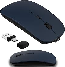 Wireless Mouse for MacBook Air/Pro & iPad, Anti-Sleep Activity Mode, Blue - Image 1