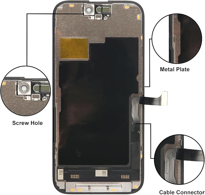 LL TRADER Screen Replacement for iPhone 15 Pro 6.1" LCD Retina FHD Display COF Touch Screen Digitizer with Repair Tool Kits, Waterproof Tape, Screen Protector (Truetone programable)