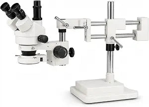 Trinocular Stereo Zoom Microscope 3.5X-90X, Dbl-Arm Boom