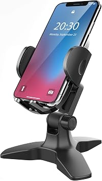 APPS2Car Heavy Duty Phone Stand - Adjustable Desktop Holder for Video Calls, Compatible with 4.7-6.8" Smartphones & Thick Cases, Perfect for Home Office