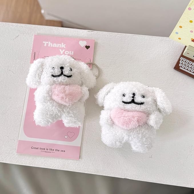 Yatchen Furry Case for AirPods Pro 3,Funny Cute 3D Cartoon Plush Kawaii Apron Bear Fluffy Soft Warm for AirPods Pro 3rd Generation Case Carrying Charging Box with Keychain Anti-Fall Protector