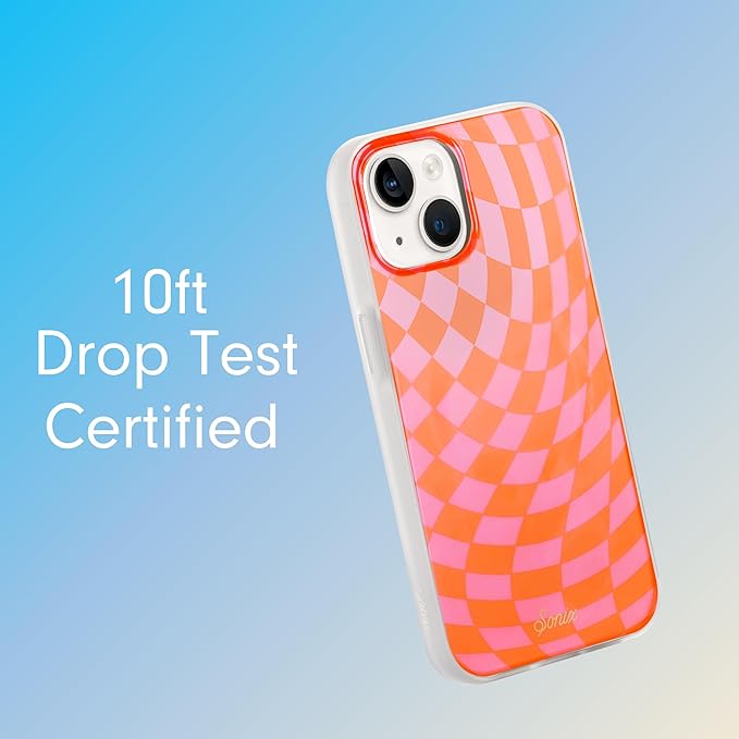 Sonix Case for iPhone 15, 14, 13 | Compatible with MagSafe | 10ft Drop Tested | Checkered | Checkmate Pink