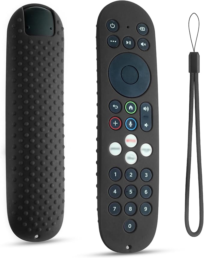 Silicone Remote Cover Compatible with Xumo RC-PR3 Smart Voice Streaming Control, Protective Case for Xumo Stream Box 4K, Spectrum 4K Stream Box (Black)