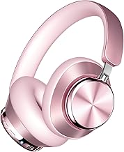 Wentronic Y03 Bluetooth Headphones Wireless Active Noise Cancelling Over Ear Headphones 48 Hours Playtime High Sound Quality 6 EQ Music Mode Headphones with Soft Ear Cushion - Pink - Image 1