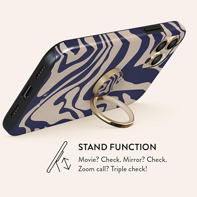 BURGA Cell Phone Ring, Holder Grip and Stand - Finger Phone Grip for Back of Smartphone Case, Kickstand 360 Rotation, Universal Ring for iPhone Samsung Galaxy Huawei Google Pixel, Stylish Accessories
