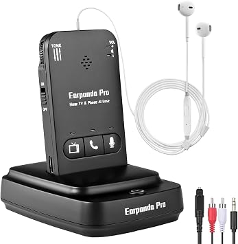 Pro Bluetooth TV Headphones Wireless for Seniors & Hard of Hearing - 100ft Range Rechargeable Headphones for TV Watching with Loud Volume & Phone Calls - 60-Day Trial
