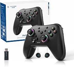 AceGamer Aurora II 2.4G Wireless Bluetooth Controller for PC/Android/Switch/iOS/Switch 2/Steam Deck with Rotary Motors, RGB Hall Effect Joysticks - Upgraded PC Gaming Controller and Back Buttons Lock - Image 1