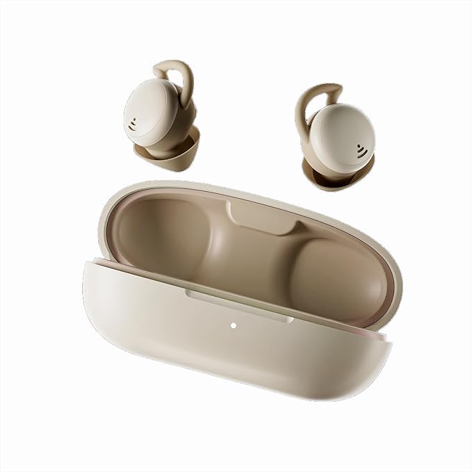 Sleep Earbuds, Invisible Sleeping Headphones Wireless Bluetooth 5.3 Headphones for Side Sleepers - 35dB Noise Blocking Earplugs with 6H Playtime and Comfortable Fit for Sleeping, Sport Milk