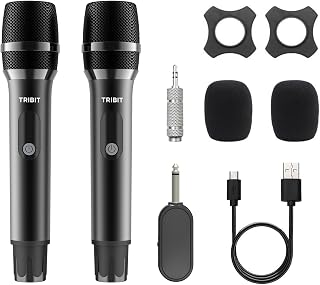 Tribit Wireless Microphone, Dual Handheld Cordless Dynamic Mic System - Image 1