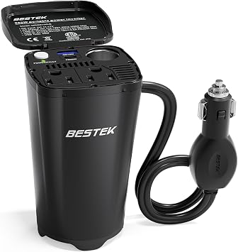 BESTEK 200W Power Inverter 12V DC to 110V AC Car Plug Adapter Converter
