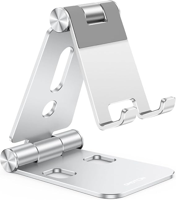 OMOTON Foldable Cell Phone Stand, C4 Portable Aluminum Phone Holder