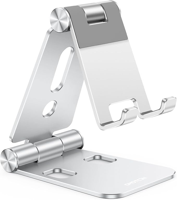OMOTON Foldable Cell Phone Stand, C4 Portable Aluminum Phone Holder