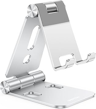 OMOTON Foldable Cell Phone Stand, C4 Portable Aluminum Phone Holder