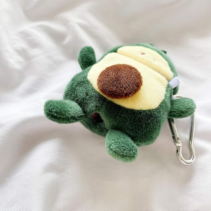 SGVAHY Furry Case for AirPods Pro 3rd Generation Funny Cute 3D Cartoon Plush Design Soft Warm Fluffy AirPod Pro 3 Cover with Keychain Kawaii Anti-Fall Protective Case Women Girls(Avocado)