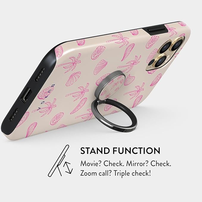 BURGA Cell Phone Ring, Holder Grip and Stand - Finger Phone Grip for Back of Smartphone Case, Kickstand 360 Rotation, Universal Ring for iPhone Samsung Galaxy Huawei Google Pixel, Stylish Accessories