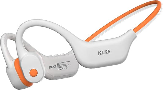 Open-Ear Bone Conduction Headphones, IP66 Waterproof, Integrated Transducer Running Headphones with Dual Mode, Rear Safety Light, 10H Battery,Advanced Mic for Cycling, Hiking & Outdoor Sports