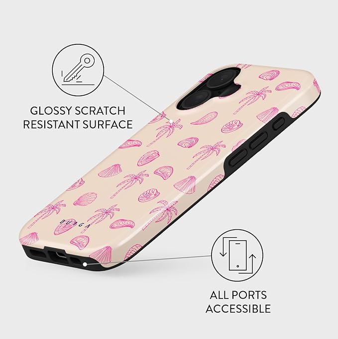 BURGA Phone Case for iPhone 16 - Cute, Trendy, Aesthetic, Pattern Phone Cover, Hard Shell Protection - fits Apple iPhone 16 Case for Women and Men