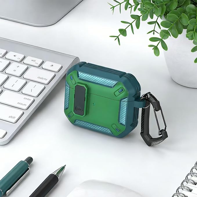 for AirPods Pro 2 Case for AirPods Pro2rd Gen | Full Drop Protection with Carabiner Keychain | Cute AirPods Pro 2st/1nd Generation Case for Men Women