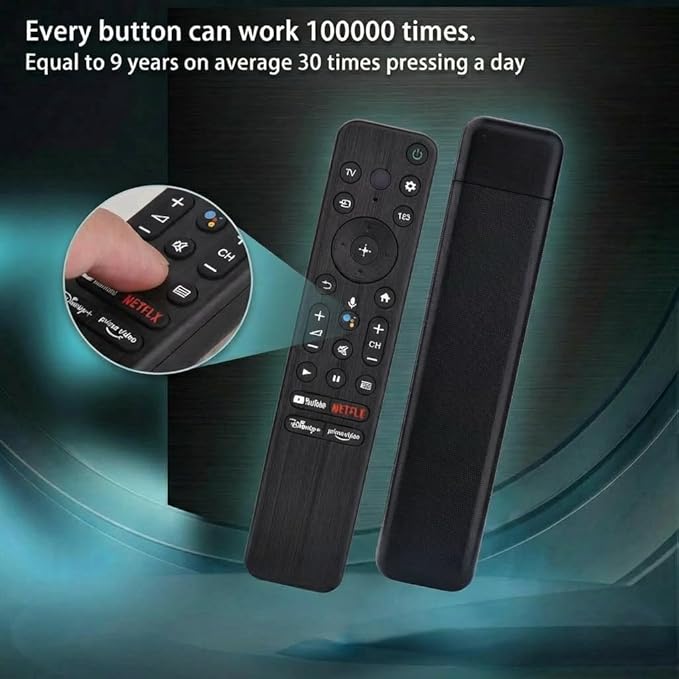 Voice Remote for Sony Smart TVs,Replacement Control for All 2018 to 2025 Sony Bravia Google 4K UHD LED LCD HD Smart TVs, with 4 Quick Link Buttons
