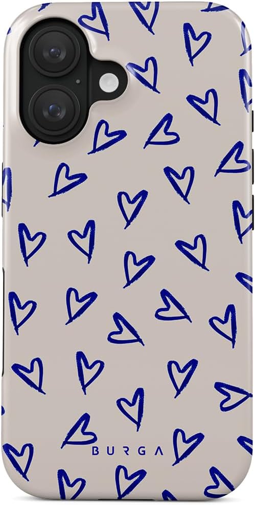 BURGA Phone Case for iPhone 16 - Cute, Trendy, Aesthetic, Pattern Phone Cover, Hard Shell Protection - fits Apple iPhone 16 Case for Women and Men