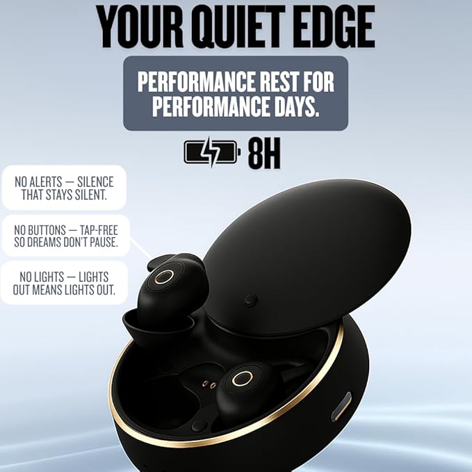 Sleep Earbuds, Ultra-Thin Invisible Headphones for Side Sleepers, 8-Hour Battery(24h w/ Case)No Buttons, No Lights, No Alerts, Noise Blocking Wireless Bluetooth 5.3, Gift for Him & Her, Mom & Dad
